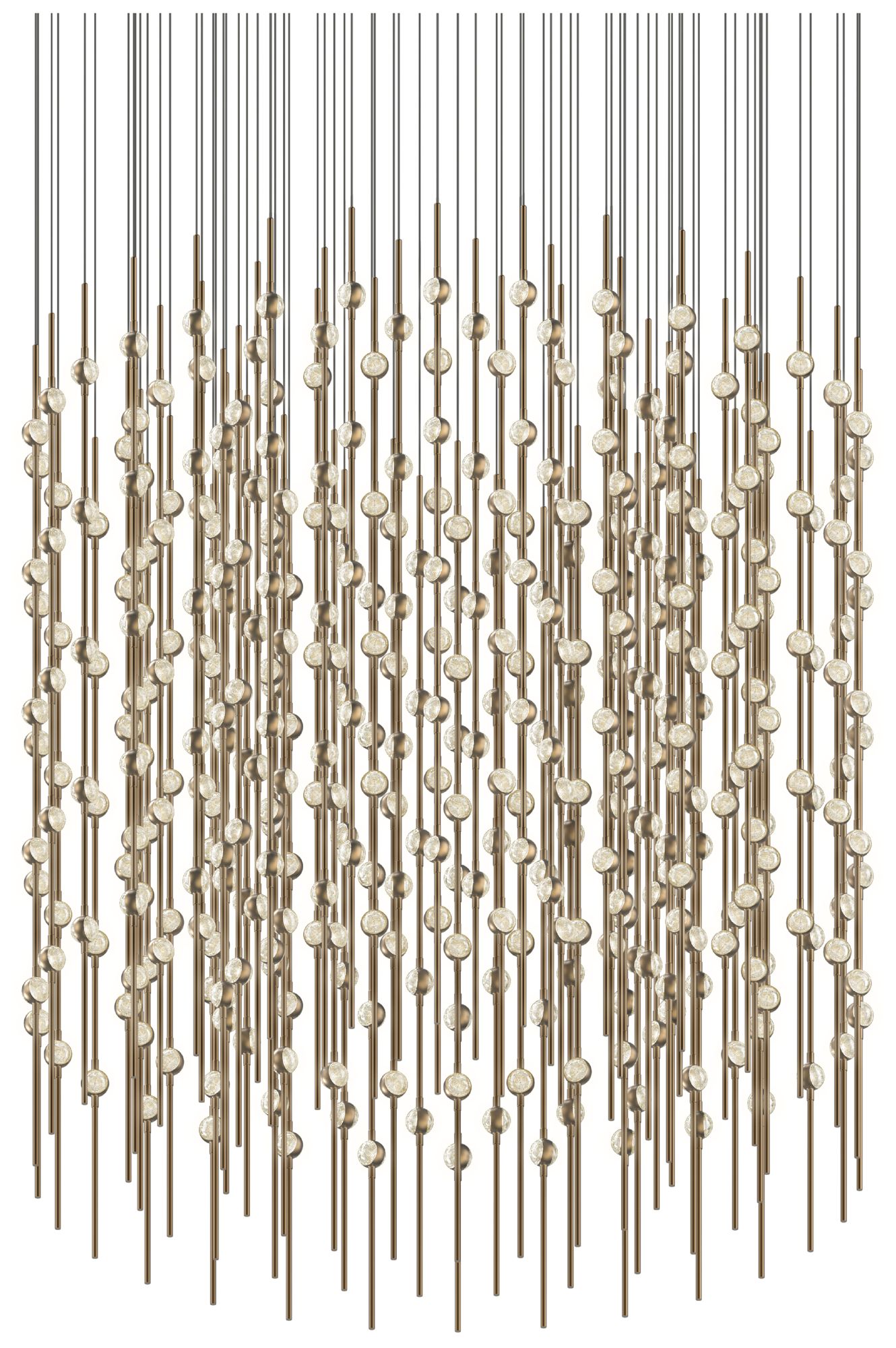 Constellation 48" Centaurus Cylinder LED Pendant - Brass - Clear Lens
