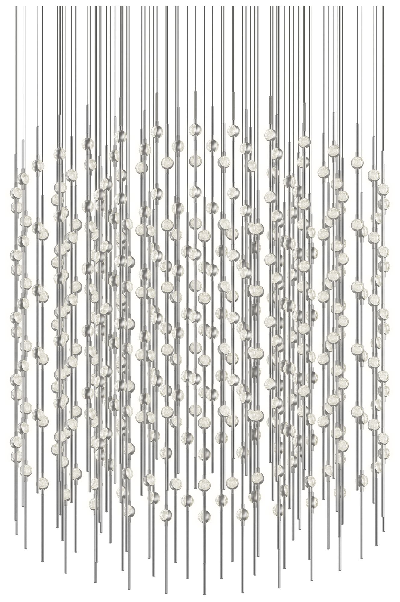 Constellation 48" Centaurus Cylinder LED Pendant - Nickel - Clear Lens