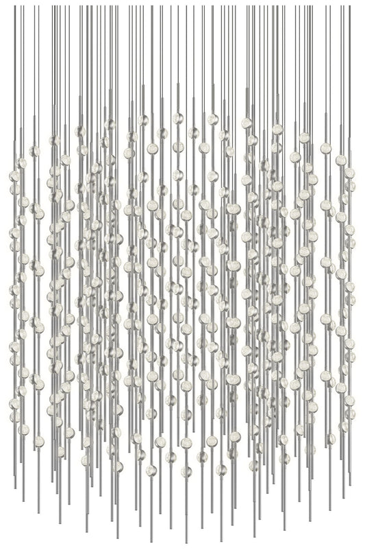 Constellation 48" Centaurus Cylinder LED Pendant - Nickel - Clear Lens