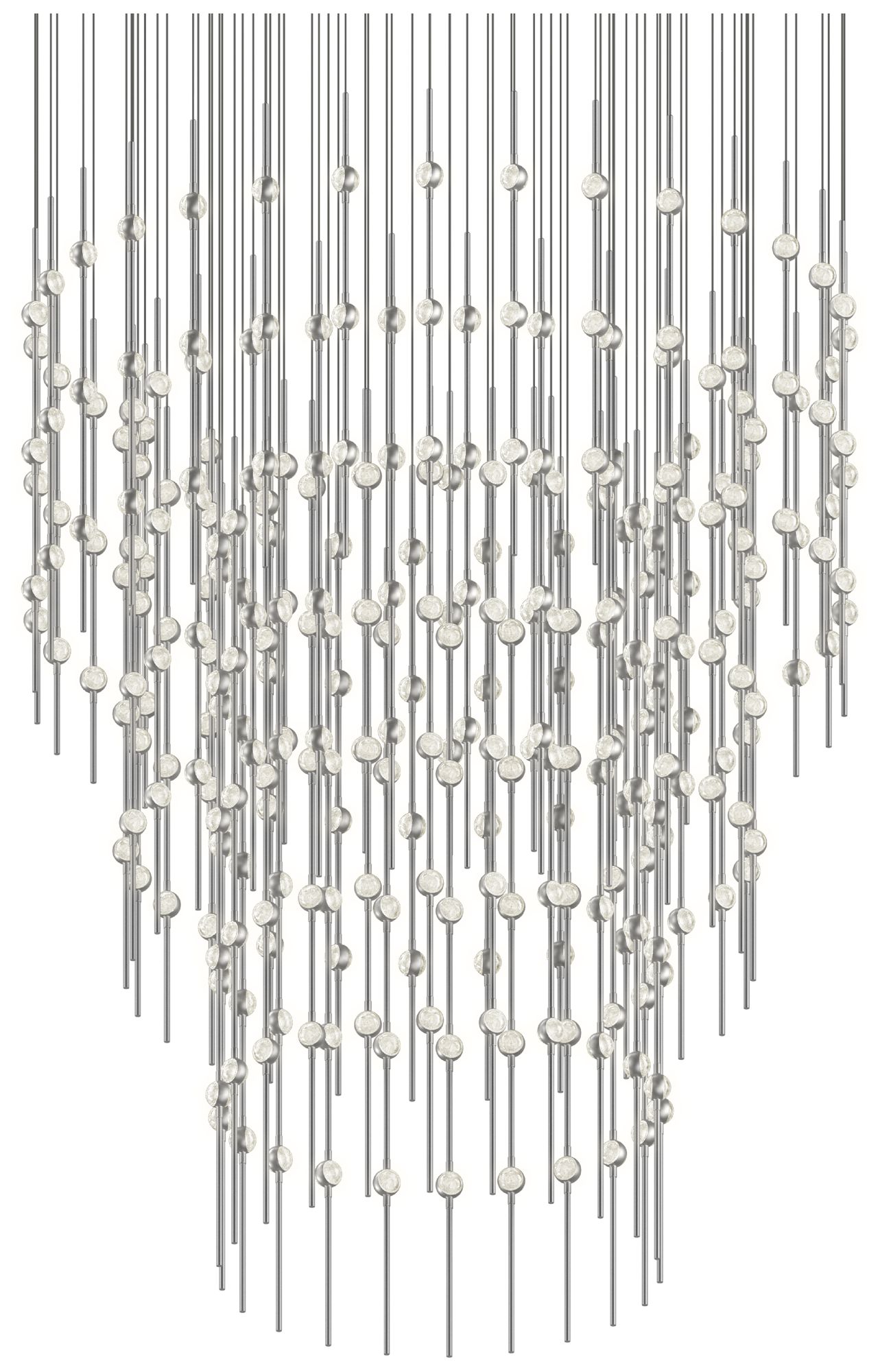 Constellation 48" Centaurus Pyramid LED Pendant - Nickel - Clear Lens