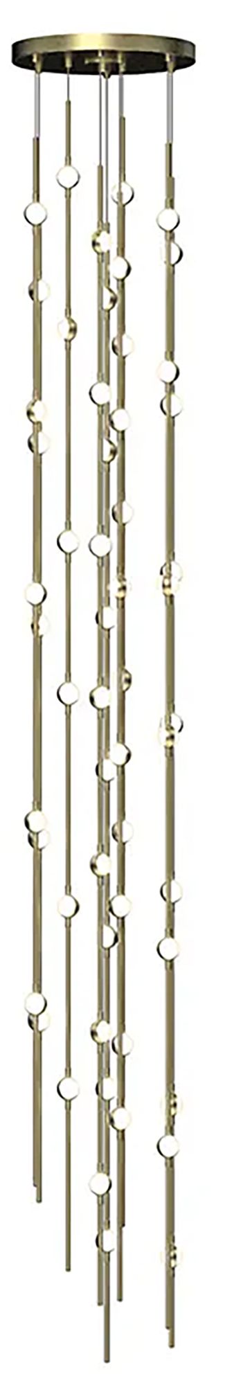 Constellation Andromeda 12"W Tall Brass 2700K White Lens Round LED Pen