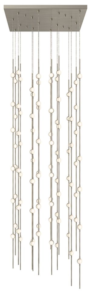 Constellation - Andromeda 24" Square LED Pendant - Nickel - White Acry