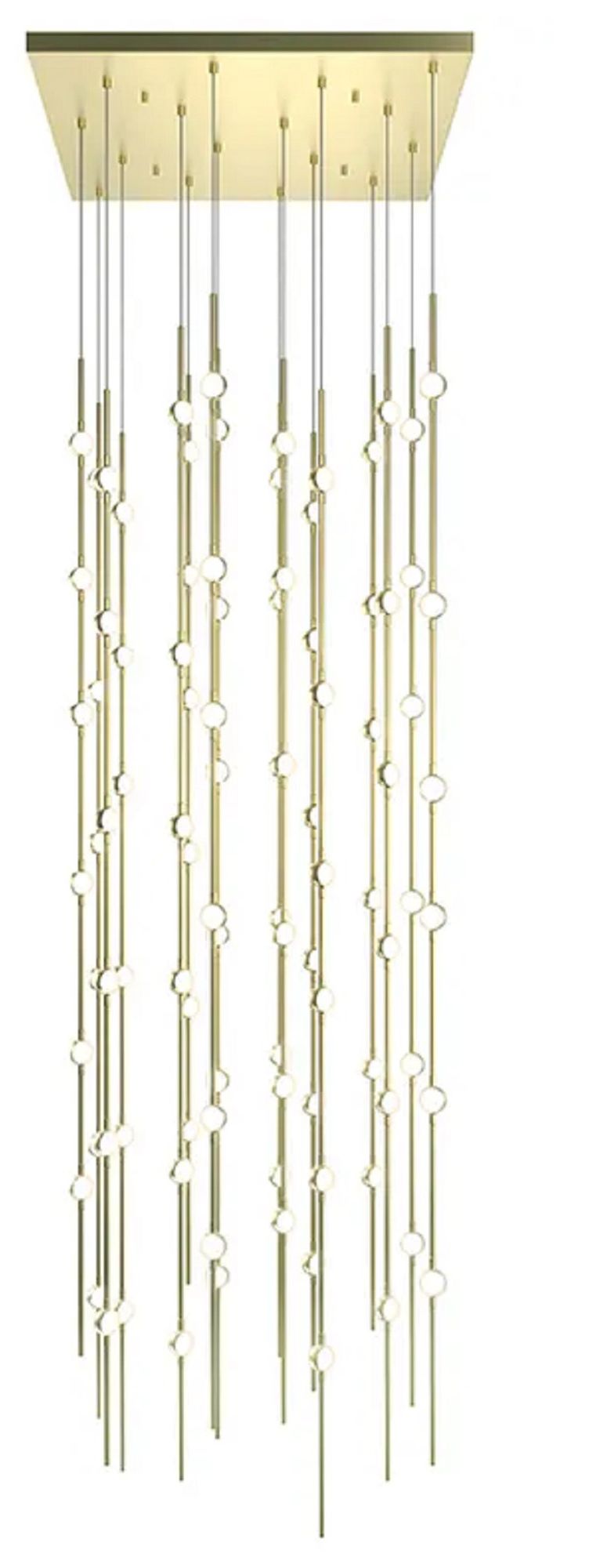 Constellation Andromeda 24"W Brass 2700K White Lens Square LED Pendant