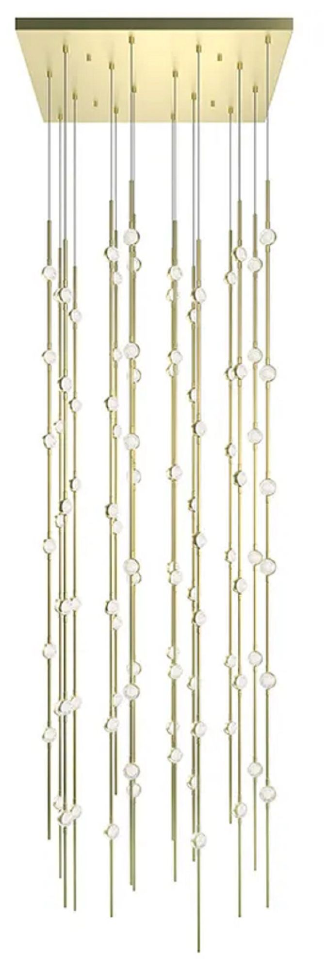 Constellation Andromeda 24"W Brass 3000K Clear Lens Square LED Pendant