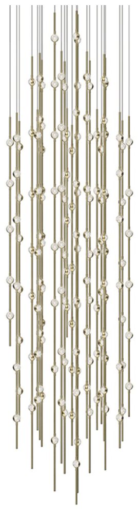 Constellation Andromeda 25" LED Pendant - Satin Brass - Clear Lens