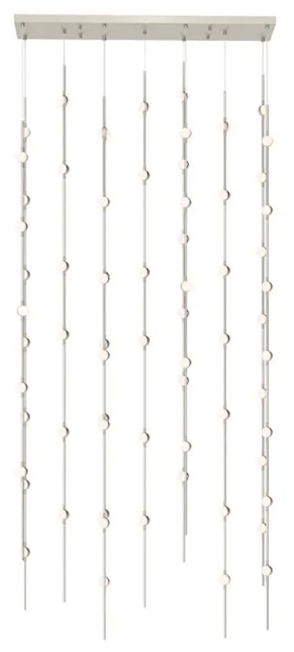 Constellation Andromeda 36" Rectangle LED Pendant - Nickel - White Len