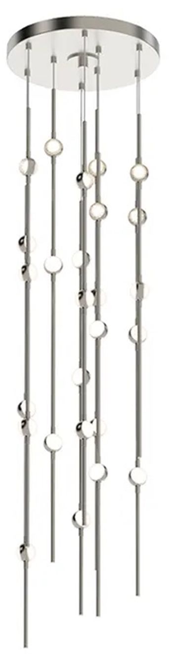 Constellation Andromeda Short 12" LED Pendant - Satin Nickel - White L