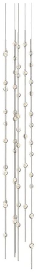 Constellation Andromeda Tall 12" Round LED Pendant - Nickel - Clear Le