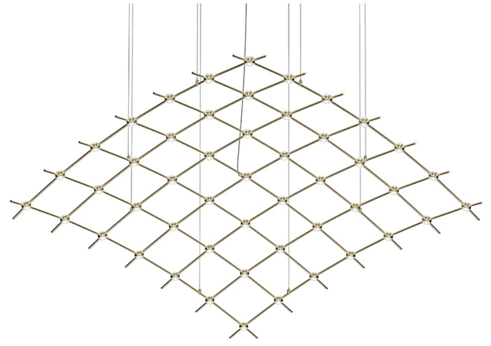 Constellation Aquarius Major Chandelier - Brass - Clear Faceted Lens