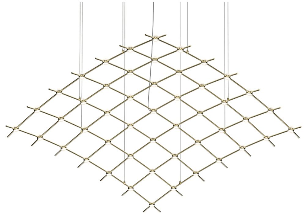 Constellation Aquarius Major Chandelier - Brass - White Optical Lens