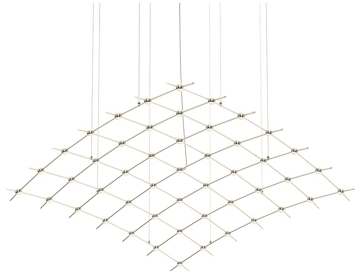 Constellation Aquarius Major Chandelier - Nickel - Clear Faceted Lens