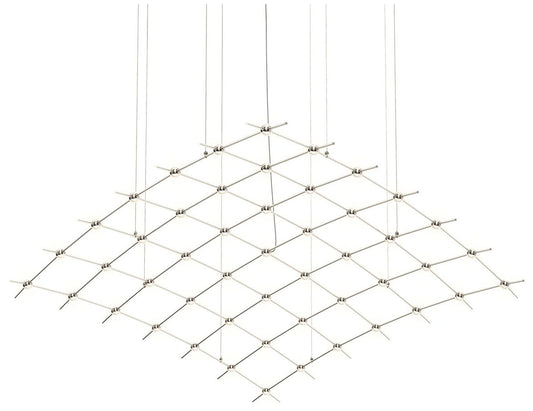 Constellation Aquarius Major Chandelier - Nickel - Clear Faceted Lens