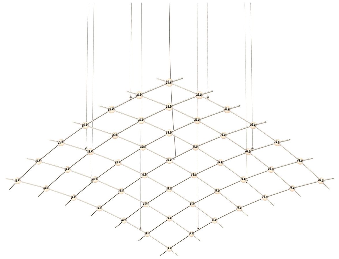 Constellation Aquarius Major Chandelier - Nickel - White Optical Lens