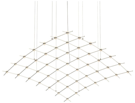 Constellation Aquarius Major Chandelier - Nickel - White Optical Lens