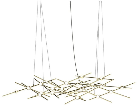 Constellation Ursa Minor Chandelier - Brass - White Optical Lens