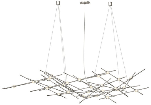 Constellation Ursa Minor Chandelier - Satin Nickel - Clear Lens