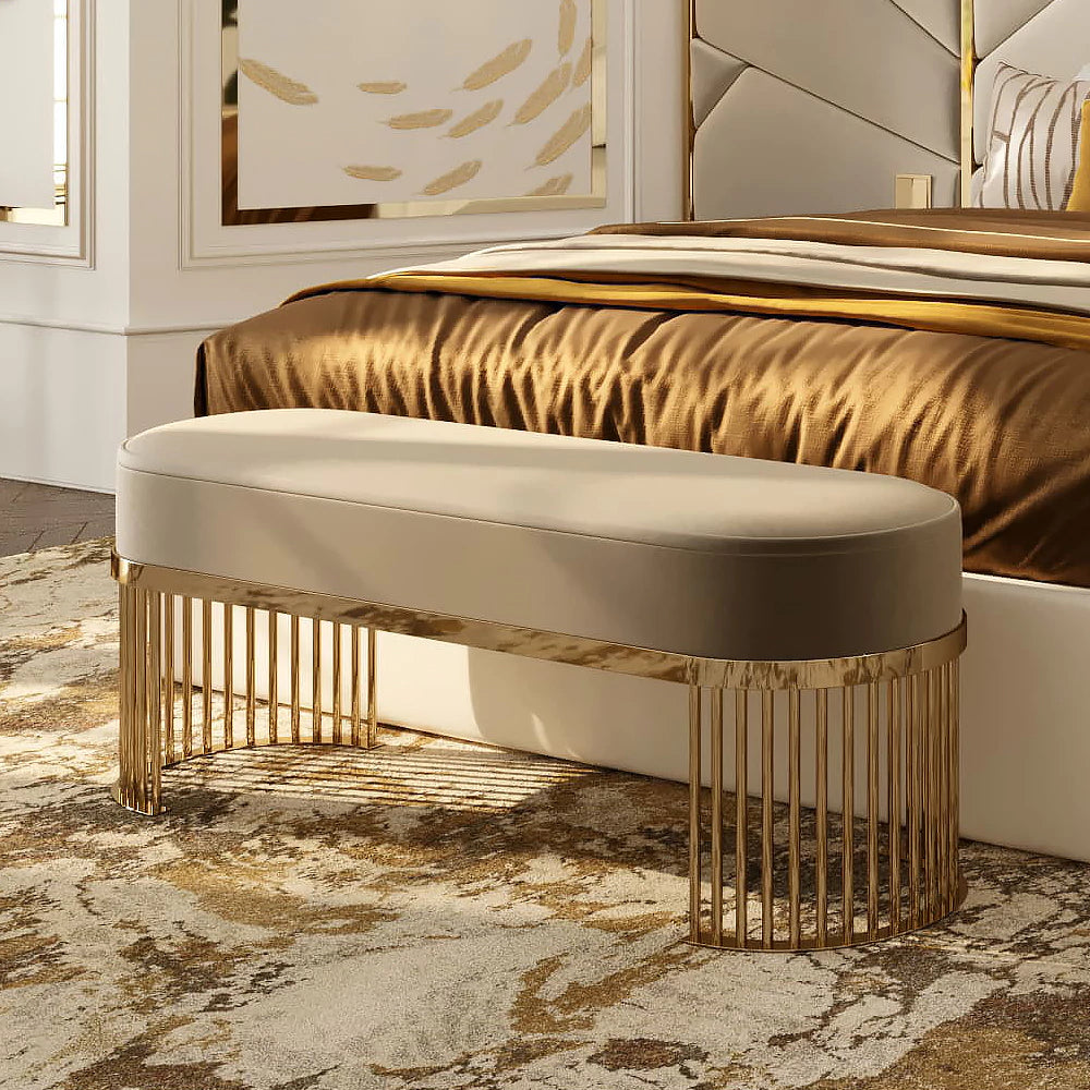 Contemporary Art Deco Style Bench