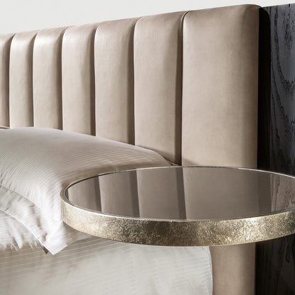 Contemporary Bed With Extended Headboard