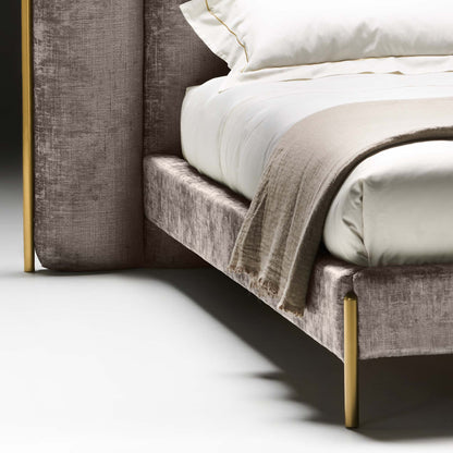 Contemporary Bed With Wide Headboard