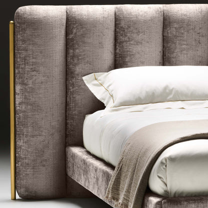 Contemporary Bed With Wide Headboard