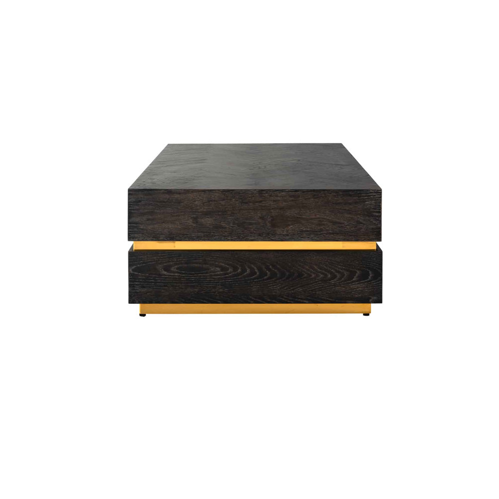 Contemporary Black And Gold Coffee Table