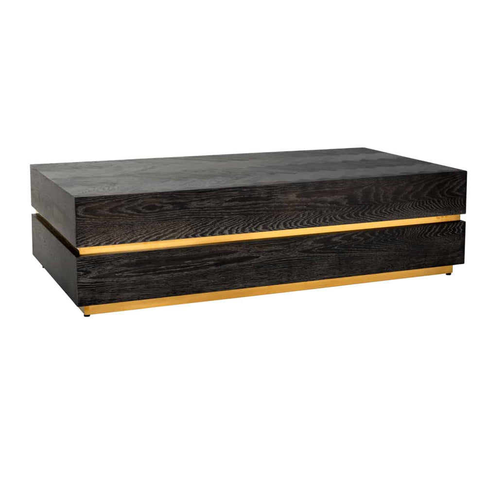 Contemporary Black And Gold Coffee Table