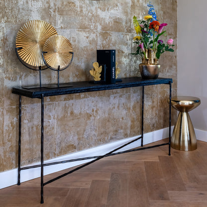 Contemporary Black Iron Console Table