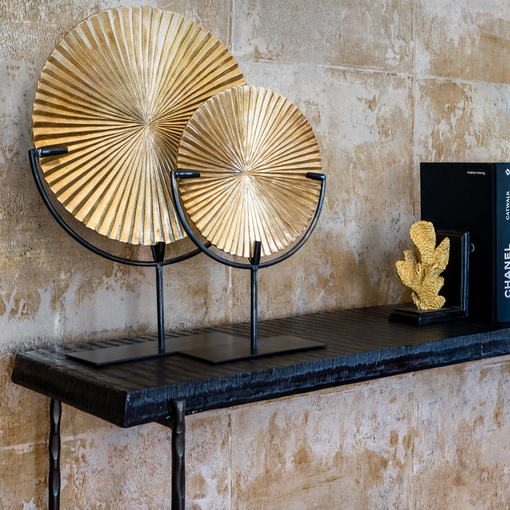 Contemporary Black Iron Console Table