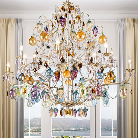 Contemporary Bohemian Crystal Pendant Chandelier