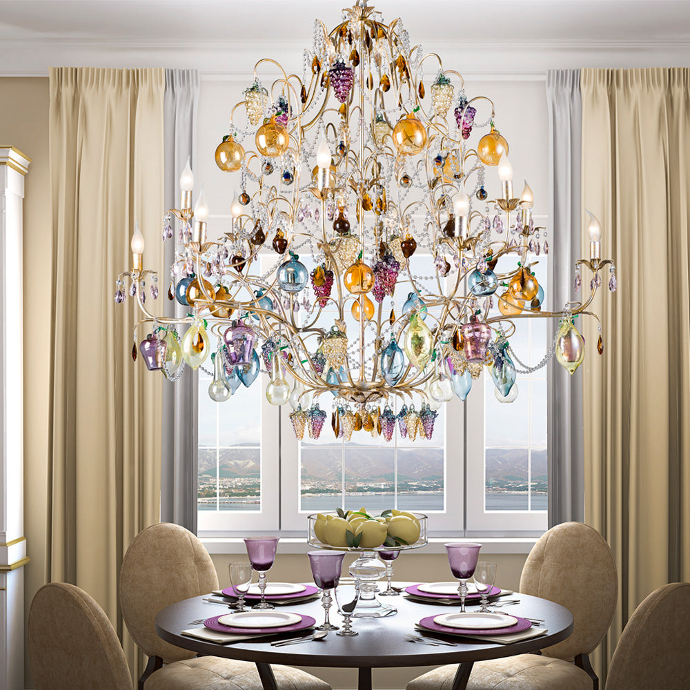 Contemporary Bohemian Crystal Pendant Chandelier