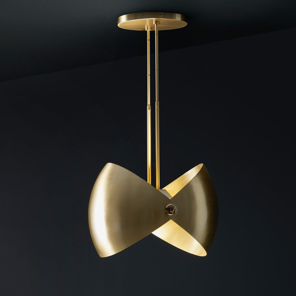 Contemporary Brass Adjustable Chandelier