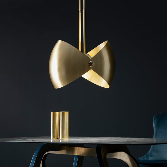 Contemporary Brass Adjustable Chandelier