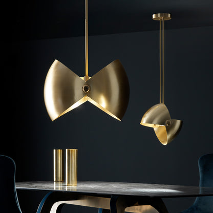 Contemporary Brass Adjustable Chandelier