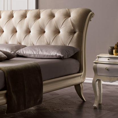 Contemporary Button Upholstered Bed