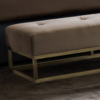 Contemporary Designer Italian Button Upholstered Bench