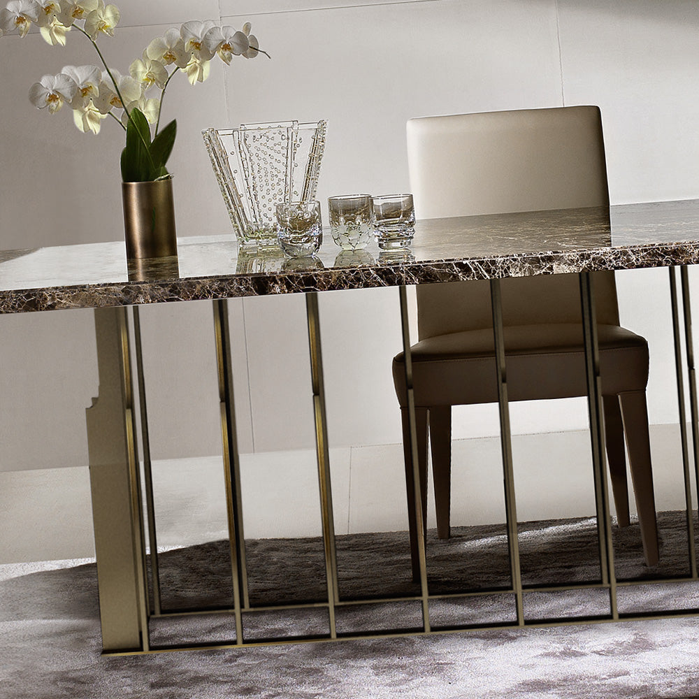 Contemporary Designer Italian Marble Rectangular Dining Table