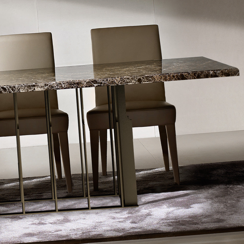 Contemporary Designer Italian Marble Rectangular Dining Table