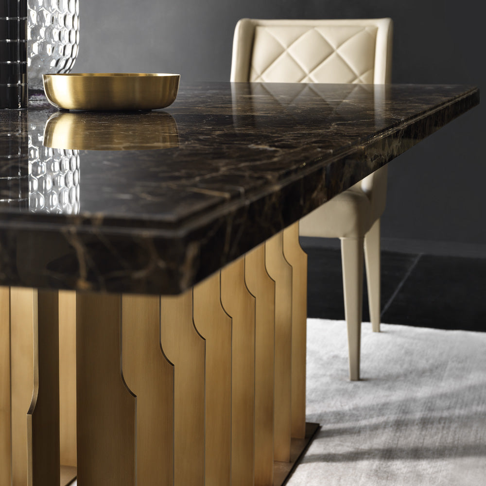 Contemporary Designer Italian Marble Rectangular Dining Table