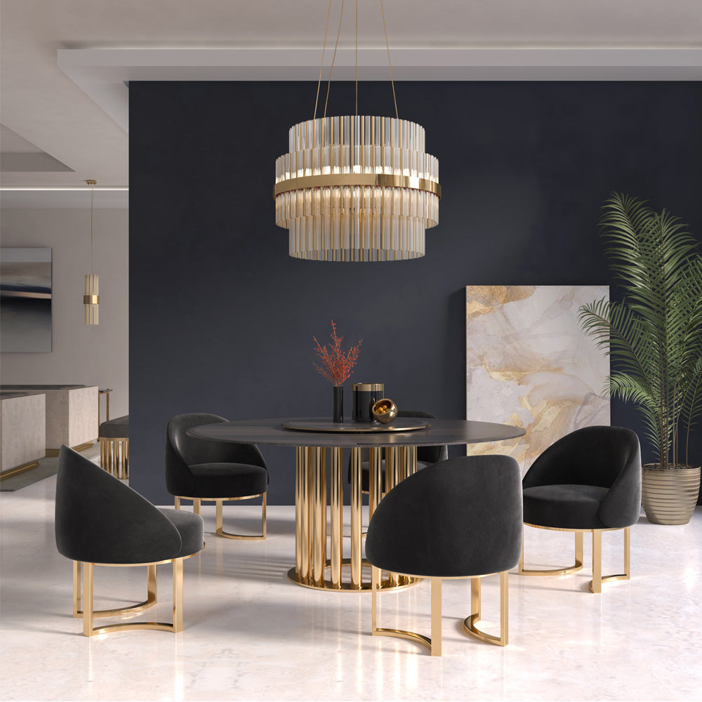 Contemporary Designer Tiered Chandelier