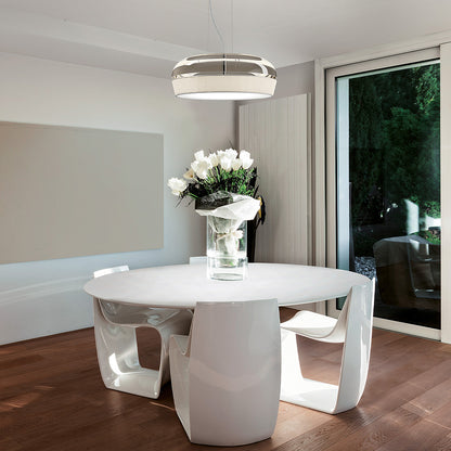 Contemporary Dome Glass Pendant Light