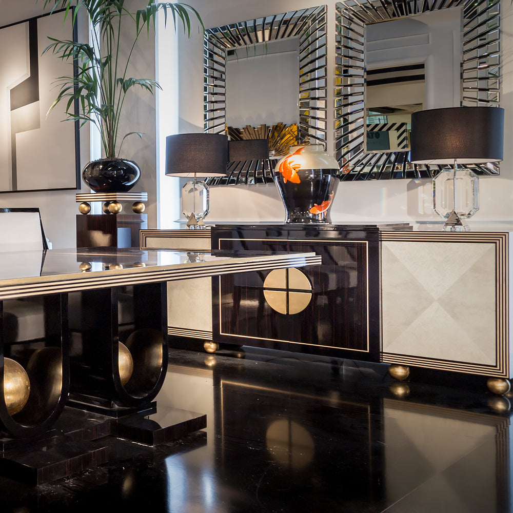 Contemporary Ebony And Sycamore Veneered Buffet