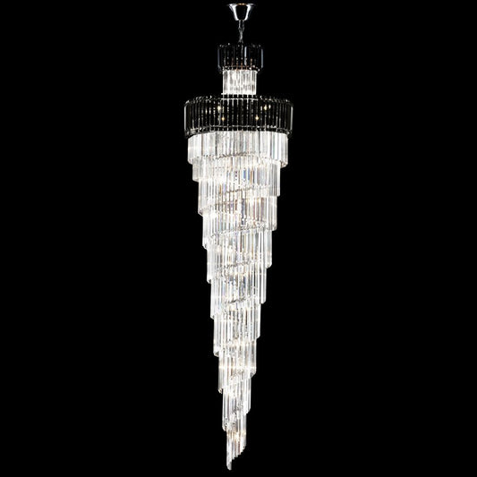 Contemporary Europa 32" Wide Silver and Crystal Chandelier