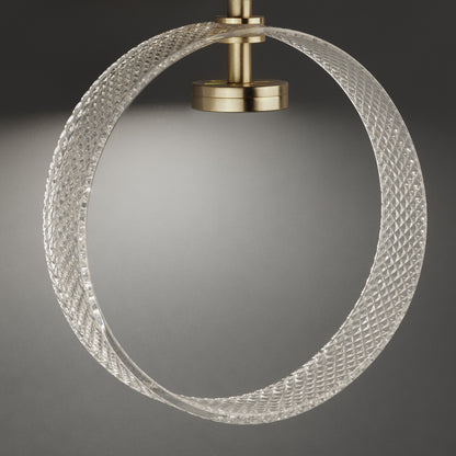 Contemporary Glass Ring Chandelier