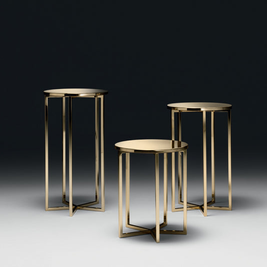 Contemporary Gold Designer Side Table