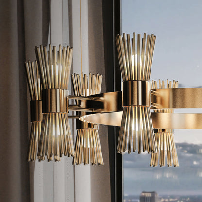 Contemporary Gold Plated Chandelier