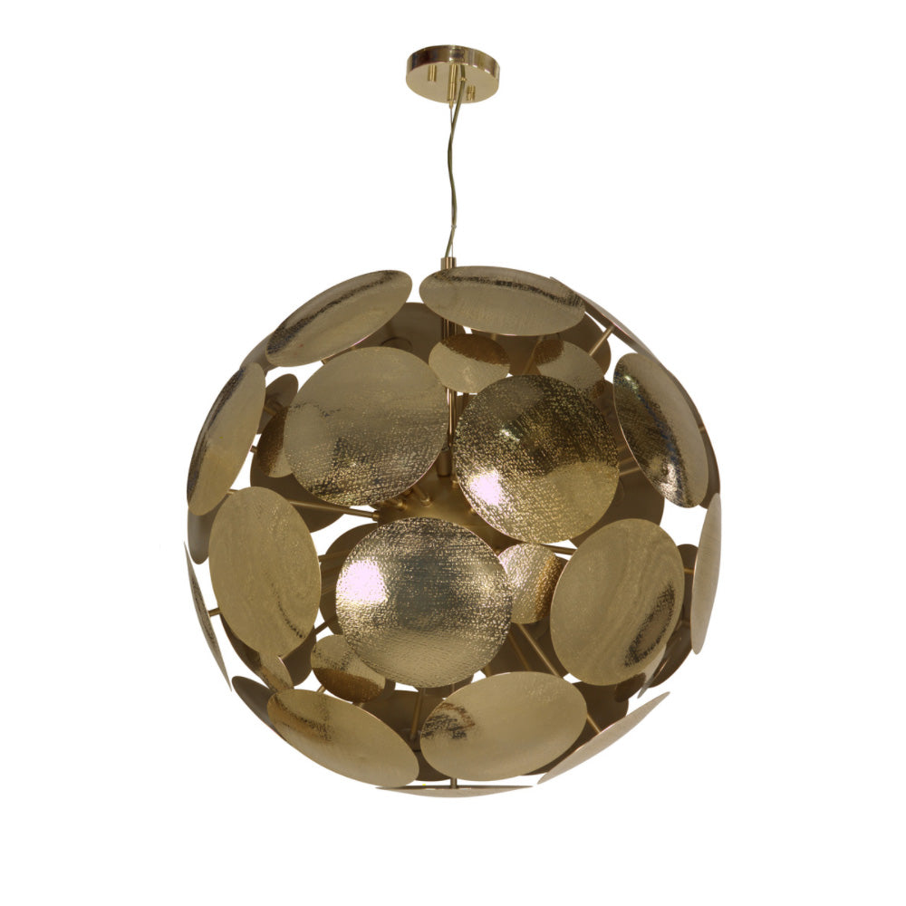 Contemporary Gold Plated Sphere Chandelier