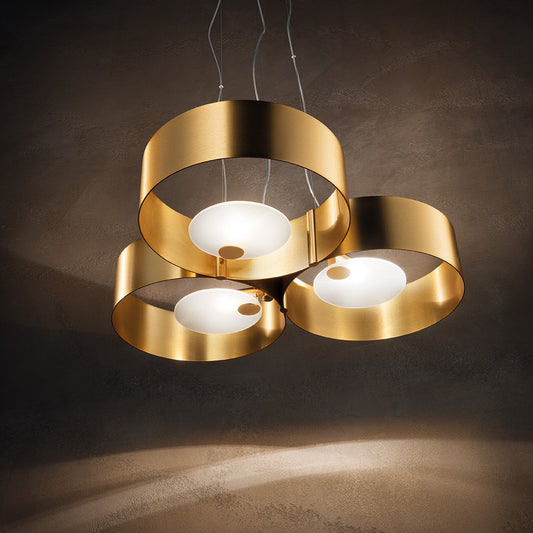 Contemporary Gold Plated Suspension Light