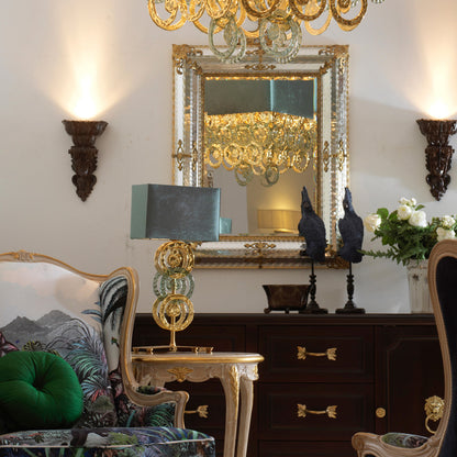 Contemporary Gold Ring Table Lamp