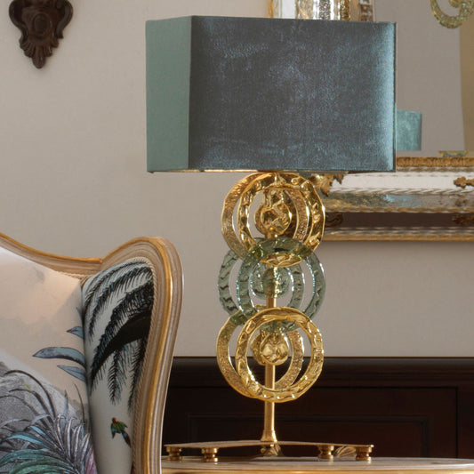 Contemporary Gold Ring Table Lamp