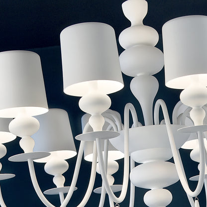 Contemporary High End White Italian Designer Chandelier